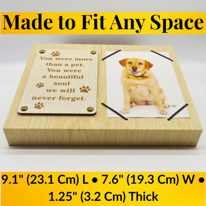 Memorial Gifts for Dogs, Gift for Someone who Lost a Dog, Pet Memorial Keepsakes for Dogs, Dog Remembrance Picture Frame, Loss of a Pet Sympathy Gift, 4 x 6 Wooden Picture Frame - size: Dog Beautiful Soul