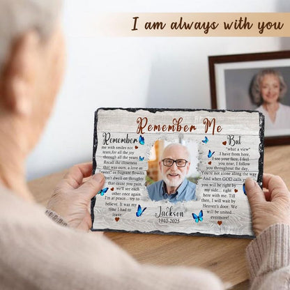 Personalized Memorial Picture Frame, Gifts for Loss of Loved One | Custom Photo & Name Sympathy Stone Frame, Customized Bereavement Condolence Gifts for Loss of Dad Mom Husband Wife Son - color: Style 7