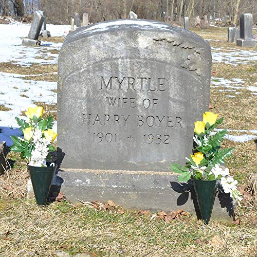 Metal Cone Cemetery Vase, 2-Pack - size: Small Metal