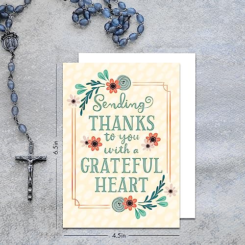 Faithfully Yours Designer Greetings Inspirational Thank You Boxed Card | Biblical Scripture Verse, Faith Based Sentiment, Boxed Card Set, Matching Envelopes
