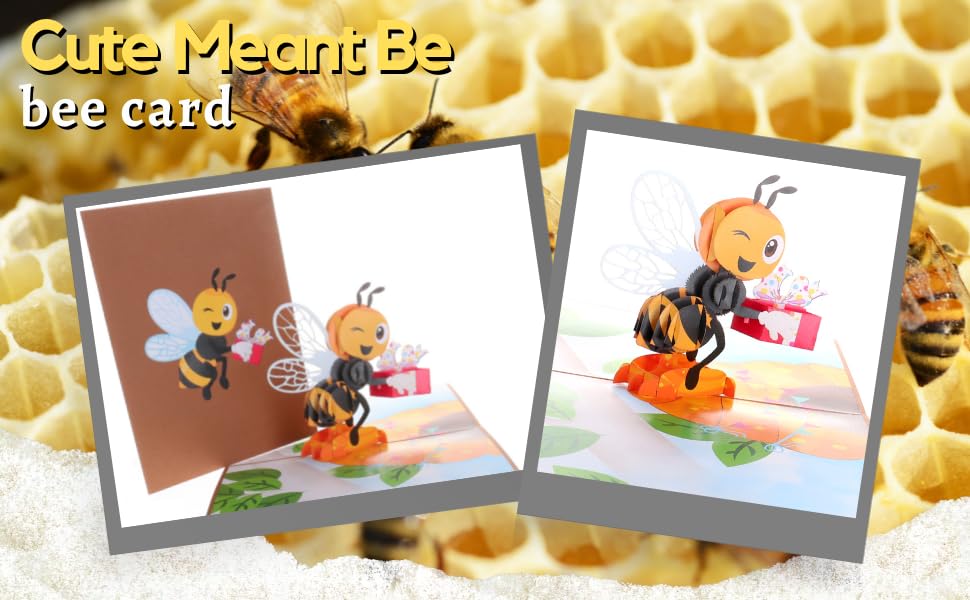 iGifts And Cards Happy Bee-Day 3D Pop-Up Card - Funny Birthday Present 6x8 | Honey Bee Design, Beehive Theme, Thinking of You, Mother's Day Greeting, Wife, Spouse, Valentine's Keepsake, Fun Celebration - color: Birthday Bee