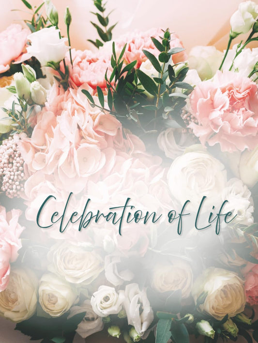 Celebration of Life: Elegant Floral Rose Bouquet Funeral Guest Book & Memorial Keepsake Journal for Friends & Family to Sign In, Record Messages, ... & Write Condolences in Memory of Loved One