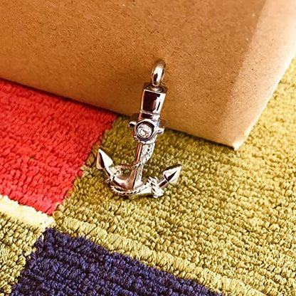 JMQJewelry Urn Necklace for Ashes Heart Anchor Keepsake Pendant - style: Anchor white