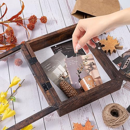 Muzilife 8x10 Shadow Box Picture Frame, 2.16 Deep, Real Glass, Honey Brown - color: Honey Brown, size: 8x10