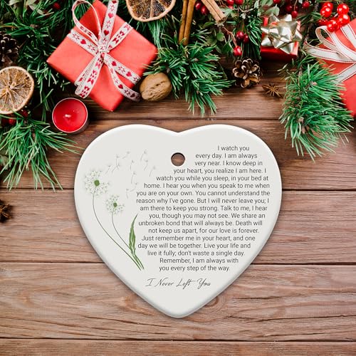 Ceramic Memorial Ornament for Loss of Loved One - Sympathy Gift, Christmas Ornament