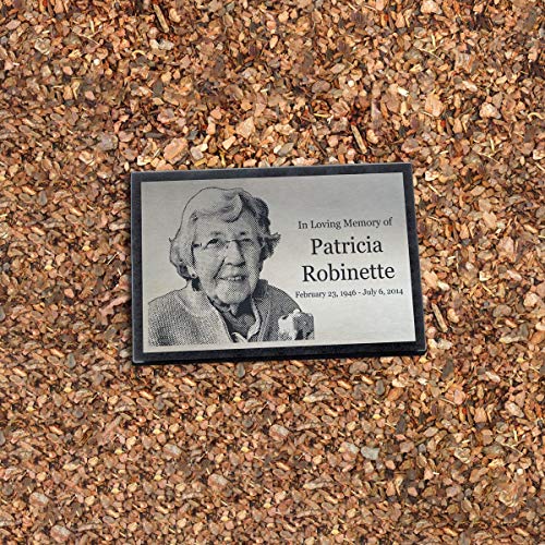 PlaqueMaker Stainless Steel and Granite Memorial Headstone - Markers for Lost Family Members, Infants, Loved Ones, Friends, Dogs, Cats, and Other Family Pets. (14 x 9 x 2) - size: 14 x 9 x 2"