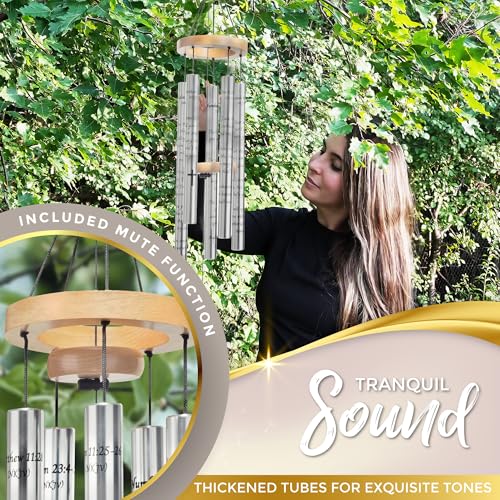 Living Hope Christian Memorial Wind Chimes for Loss of Loved One (32")