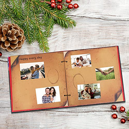 Scrapbook Photo Album, 12x12 Inch Our Adventure Book, 3D Embossed Words Hard Cover Movie Up Travel Album for Anniversary, Wedding, Baby Shower (Scrapbook-Letter) - color: Scrapbook-Letter
