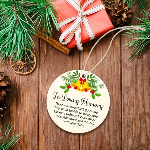 Memorial Wooden Ornaments Sympathy Gift for Loss Bereavement Gifts Ideas Christmas Ornament Memorial Condolences Grief Bereavement Gift Ideas for Loss of Mom Dad in Loving Memory Keepsake