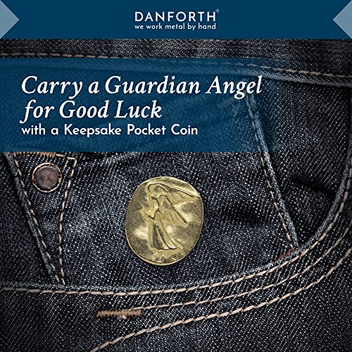 DANFORTH Gold Plated Pocket Angel Token Bag of 6, Lead-Free Pewter Coins | Guardian Angel Pocket Charms, Keepsake Coins for Encouragement, Remembrance & Spiritual Gifts | Made in USA - color: Gold Plated Angel Coins Bag of 6