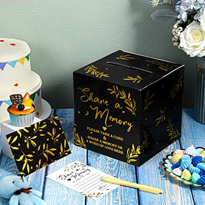 Pajean 50 Share a Memory Cards and Box, Black Gold, Classic - color: Black Gold, style: Classic