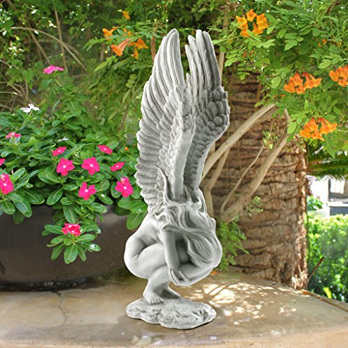 Design Toscano NG33765 Remembrance and Redemption Angel Religious Garden Statue, Medium 15 Inch, Ivory - style: MEDIUM REMEMBRANCE AND REDEMPTION