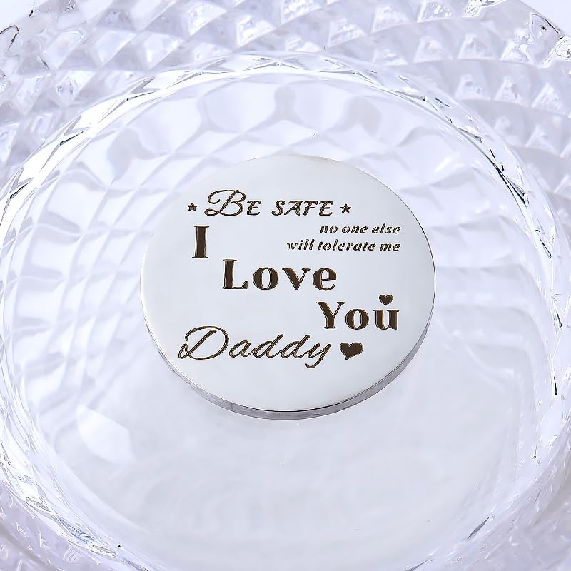 YALLNASL Grandma Aunt Mom Mothers Day Gift for Women Wife Grandpa Uncle Dad Fathers Day Presents for Men Husband Pocket Token - color: Be Safe Daddy
