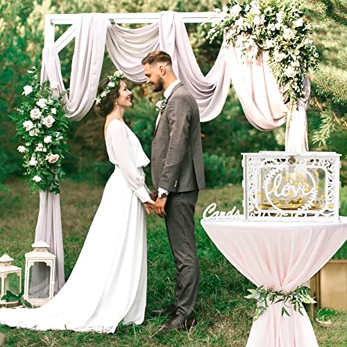 PVC Wedding Card Boxes for Reception, White Gift Card Box for Wedding Decor - style: White Hollow