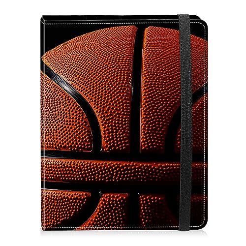 Photo Album 4x6 Photos - 60 Photos Capacity PU Leather Cover Photo Album with Strong Elastic Band, Portable Picture Album for Family Wedding Wedding Anniversary, Basketball Pattern - color: Basketball Pattern