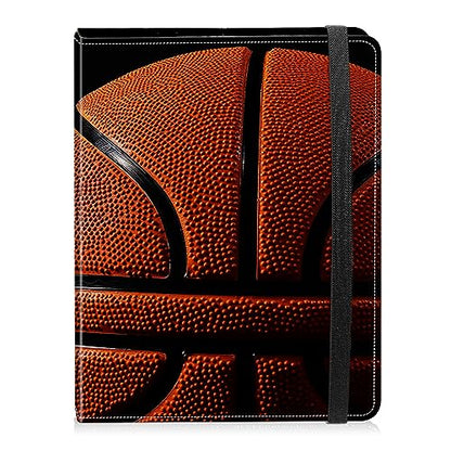 Photo Album 4x6 Photos - 60 Photos Capacity PU Leather Cover Photo Album with Strong Elastic Band, Portable Picture Album for Family Wedding Wedding Anniversary, Basketball Pattern - color: Basketball Pattern