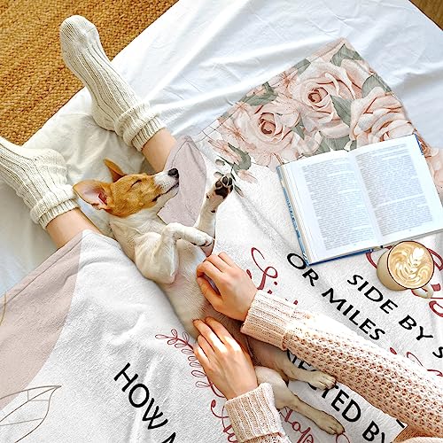 Sisters Gifts from Sister, Sister Gifts Blanket 60"x50", Sister's Birthday Gift, Big Sisters Gift Ideas for Mothers Day Christmas, Best Friend Birthday Present for Women Girls, Bestie Blanket - color: Sister Gifts