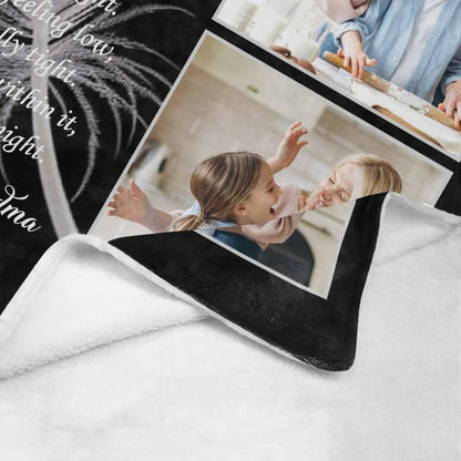 Custom Memorial Blanket with Photo - Sympathy Gift for Loss of Loved One - color: Style 17