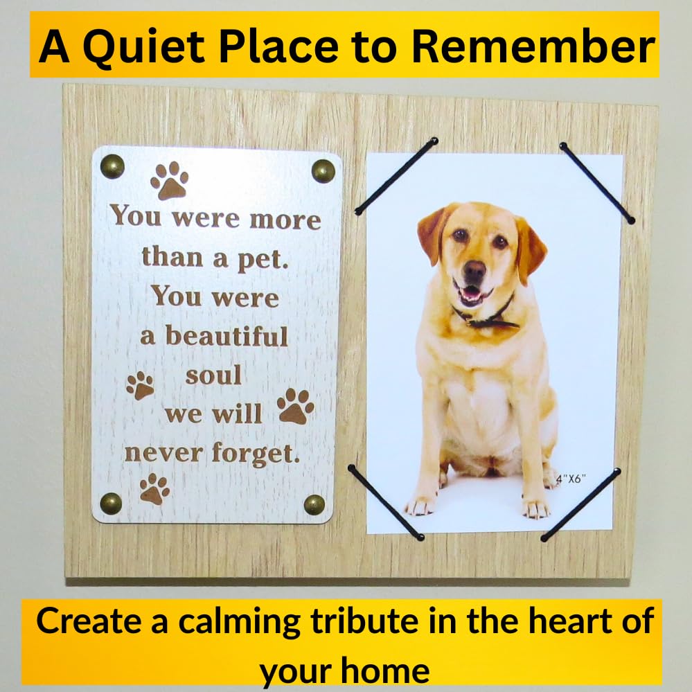 Memorial Gifts for Dogs, Gift for Someone who Lost a Dog, Pet Memorial Keepsakes for Dogs, Dog Remembrance Picture Frame, Loss of a Pet Sympathy Gift, 4 x 6 Wooden Picture Frame - size: Dog Beautiful Soul