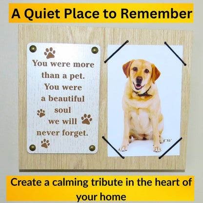 Memorial Gifts for Dogs, Gift for Someone who Lost a Dog, Pet Memorial Keepsakes for Dogs, Dog Remembrance Picture Frame, Loss of a Pet Sympathy Gift, 4 x 6 Wooden Picture Frame - size: Dog Beautiful Soul