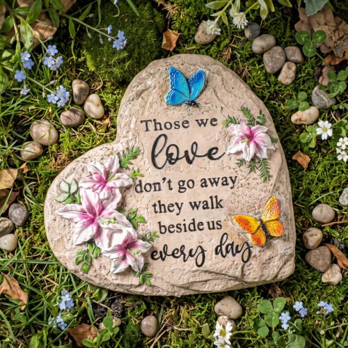 Jetec 10 Inch Memorial Garden Stepping Stone Sympathy Gift Loved One Loss - size: 10 Inch