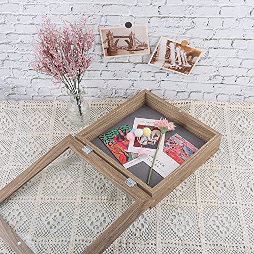 Frametory 11x11 Shadow Box Frame Display Case, 2-inch Depth (Tan) - color: Tan, size: 11x11(1 Set)