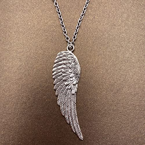 Angel Wings Necklace for Women Silver Stainless Steel Chain Jewelry
