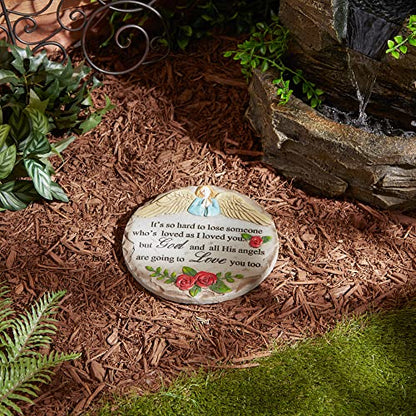 DII Memorial Stepping Stone Collection, Cement, Hard to Lose, 9.75 Diameter - color: Hard to Lose