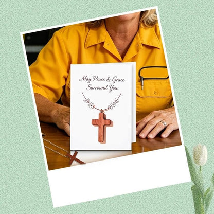 Christian Cross Pocket Hug Token Catholic Religious Greeting Cards with Cross Christians Gifts for Church Christmas Conference Gifts for Women Men Prayer Faith Christmas Exchange Card for Friend Guest - color: Christians Gifts Card