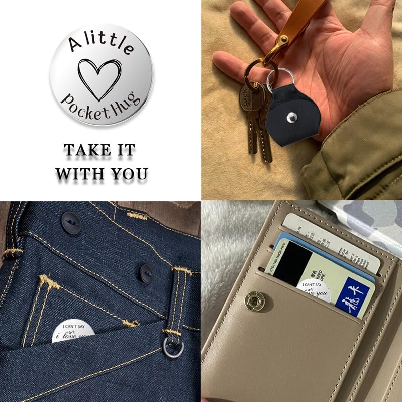 Pocket Hug Token for Women Men Him Birthday Inspirational Gifts for Daughter Friend Long Distance Gifts for Wife Mom - color: I Cant't Say I Love