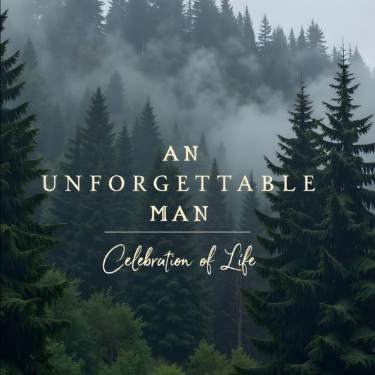 Celebration of Life Guest Book: An Unforgettable Man Cloudy Mountains theme: Funeral Condolence Book, Funeral Guest Book with Memory, Tribute & Note ... of Life, and Remembrance Gatherings