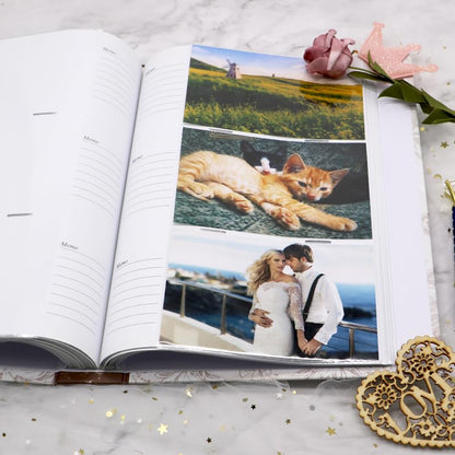 Holoary Photo Album 4x6 300 Photos 3 Pictures Per Page, Memo Writing Area for Each Pocket, with Photo Frame Window, 300 Pockets 4”x6”, Printed Book Cover Travel Design World Map Adventure Vacation - size: 300 Pockets