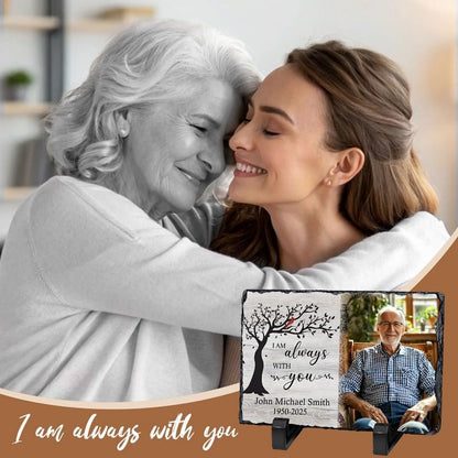 Personalized Memorial Picture Frame, Gifts for Loss of Loved One | Custom Photo & Name Sympathy Stone Frame, Customized Bereavement Condolence Gifts for Loss of Dad Mom Husband Wife Son - color: Style 2