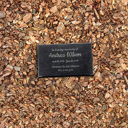Customized In Loving Memory Black Granite Memorial or Sympathy Gift. Offered in a Variety of Sizes to Meet your Needs and Budget (7 x 4 x 2") - size: 7 x 4 x 2"