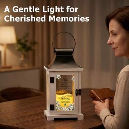 Memorial Lantern for Loss of Son Sympathy Gifts Memory Lantern - color: Son