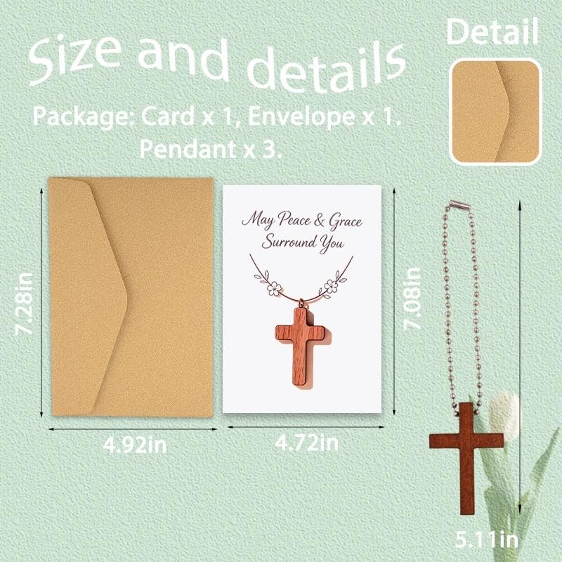 Christian Cross Pocket Hug Token Catholic Religious Greeting Cards with Cross Christians Gifts for Church Christmas Conference Gifts for Women Men Prayer Faith Christmas Exchange Card for Friend Guest - color: Christians Gifts Card