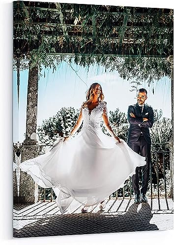 P&L ART. Personalized Custom Canvas Prints: Photo On Canvas Transform Your Photos into Stunning Framed Wall Art Digitally Printed Photo To Canvas Ideal for Home Decor Gifts Keepsakes Framed 8x10 - size: 8"L x 10"W