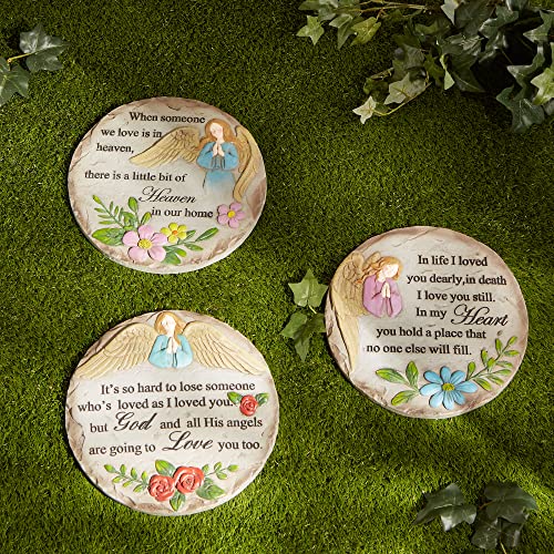 DII Memorial Stepping Stone Collection, Cement, Someone in Heaven, 9.75 Diameter - color: Someone in Heaven