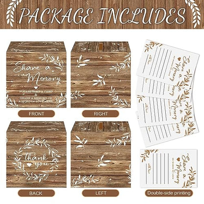 Pajean 50 Share a Memory Cards and Box, Wood Color, Classic - color: Wood Color, style: Classic