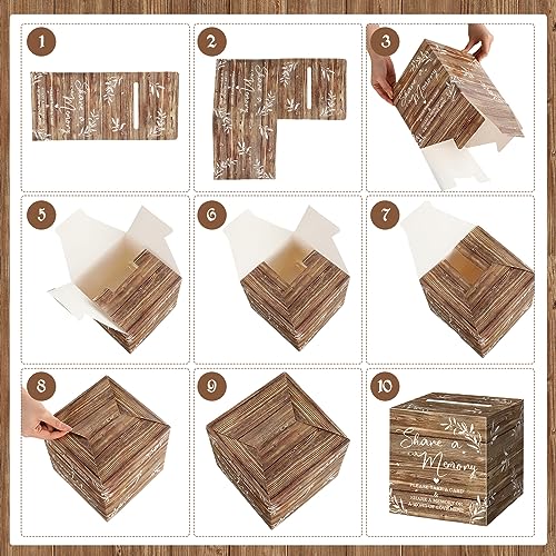 Pajean 50 Share a Memory Cards and Box, Wood Color, Classic - color: Wood Color, style: Classic