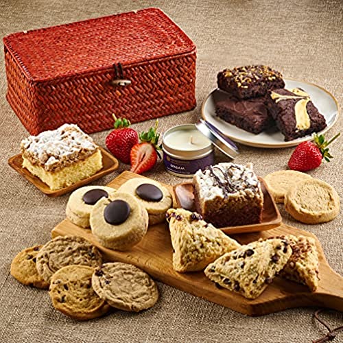 Snack Gift Basket for Adults, Bakery Food Gifts, Thinking of You, Sympathy Gift Basket for Women, Friends, Family, Him, Her, and Corporate by Dulcet Gift Baskets