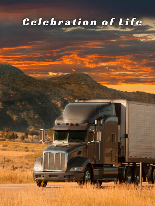 SEMI-TRUCK - Celebration of Life Memorial Guest Book for Funerals and Services Honoring a Life on the Open Road: A Hardcover Memorial Registry Inspired by Trucking and Long-Haul Life