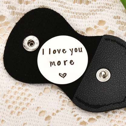 Sisadodo Pocket Hug Token Long Distance Relationship Keepsake Gifts for Son Daughter Birthday Christmas Gifts for Women Men - color: I Love You More
