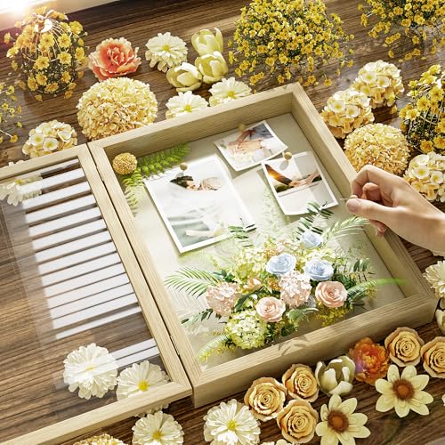 SZQINJI Shadow Box Frame 11x14 Deep Diamond Shape Display Cases, Natural - color: Natural, size: 11x14
