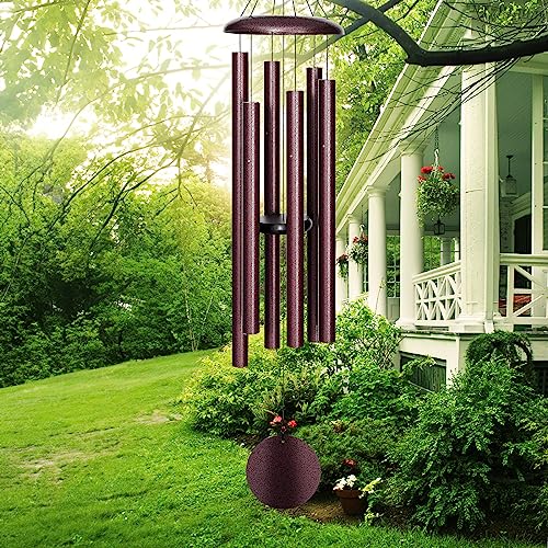 FDOCOI 45'' Large Wind Chimes for Outside with Deep Tone, Wind Chimes Outdoor Garden & Patio Hanging Décor, Sympathy Gifts. Bronze - size: 45'' Bronze