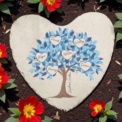 Personalization Universe Vibrant Family Tree Personalized Garden Stone