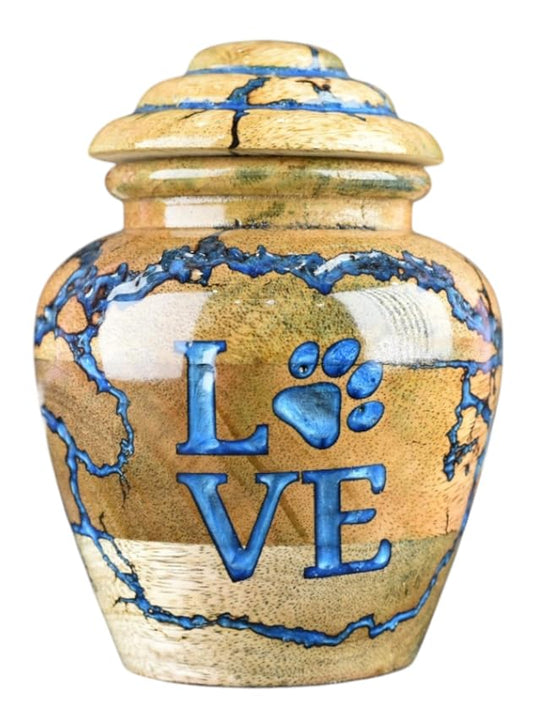 Cremation Urn for Pets Ashes Adult - Wooden and Resin Urns for Dog Ashes Box for Cats - Decorative Urns - Burial and Funeral Urn (Medium - 80 lbs) - size: Medium - 80 lbs