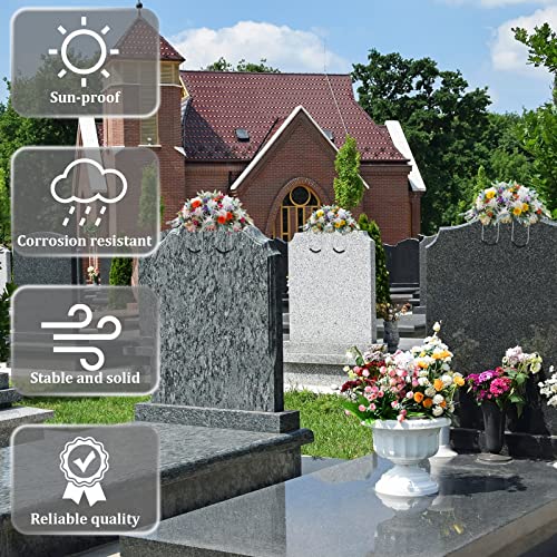 Patelai 6 Pack Headstone Flower Saddle 12 Inch Grave Saddles