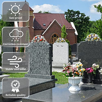 Patelai 6 Pack Headstone Flower Saddle 12 Inch Grave Saddles