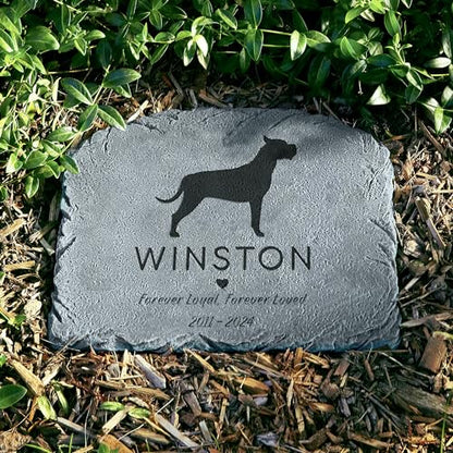 Let's Make Memories Personalized Memorial Garden Stone - Pet Silhouette - in Loving Memory - Rabbit - color: Rabbit - Silhouette